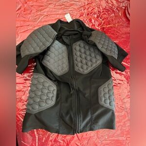 Youth Black Protective Gear Shirt Chest Protector Padded Shirt Sports S